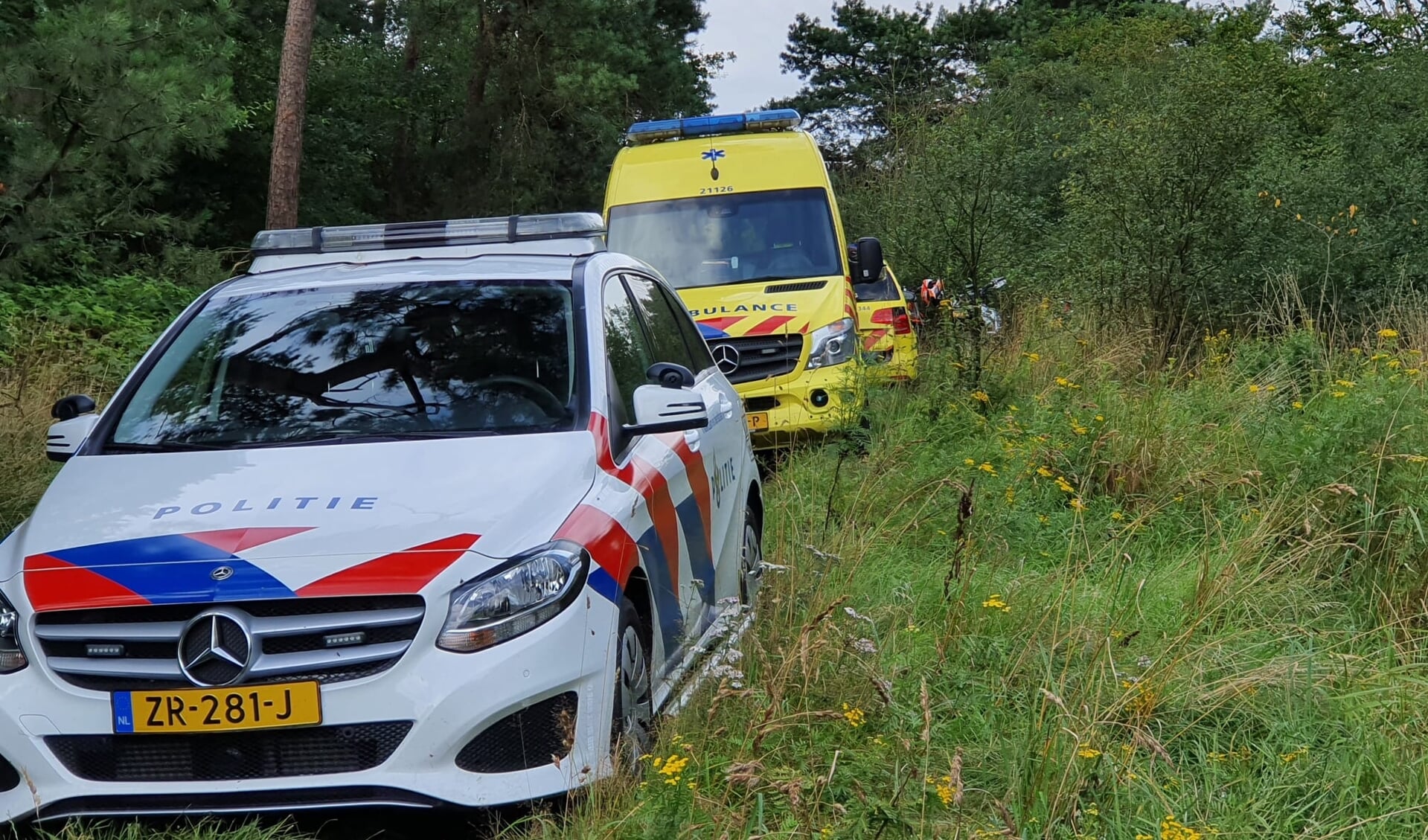 Een motorcrosser raakte gewond in Vorstenbosch. 