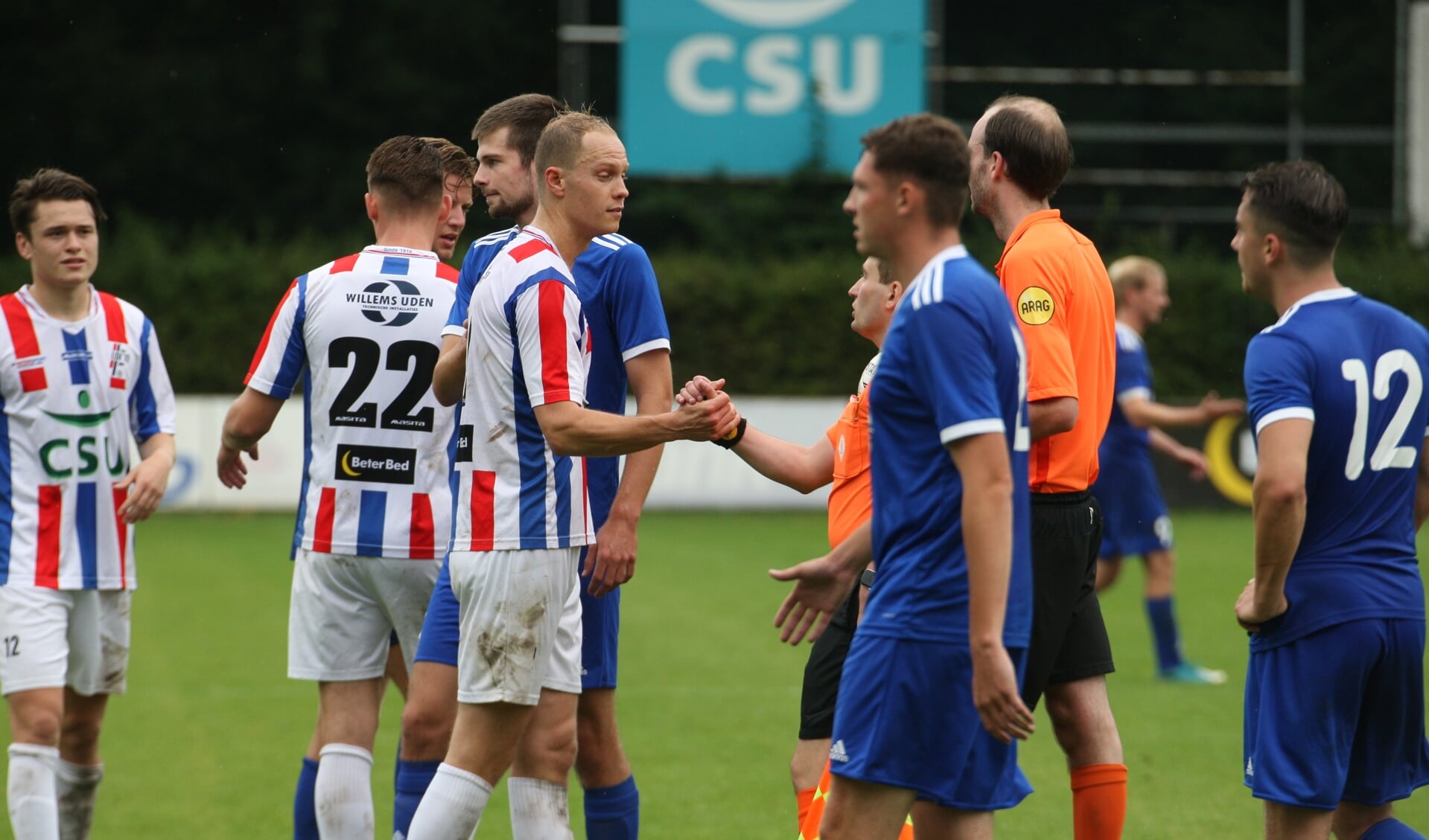 Jeroen van Schoonhoven bezorgde UDI'19/CSU met een snoeiharde knal een puntje tegen Baronie.