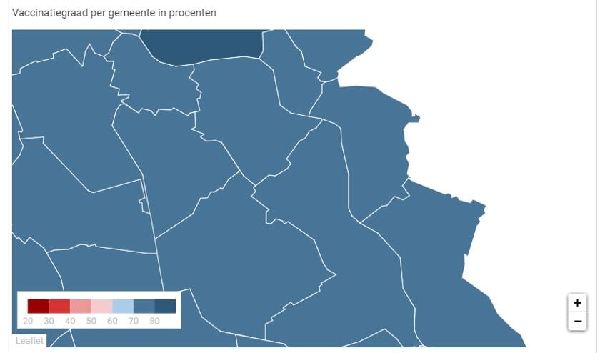 <p>Grote verschillen in vaccinatiegraad per gemeente.</p>