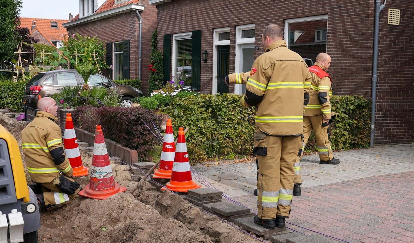Opnieuw gaslek na werkzaamheden in Katwijkstraat. (Foto: Gabor Heeres, Foto Mallo)