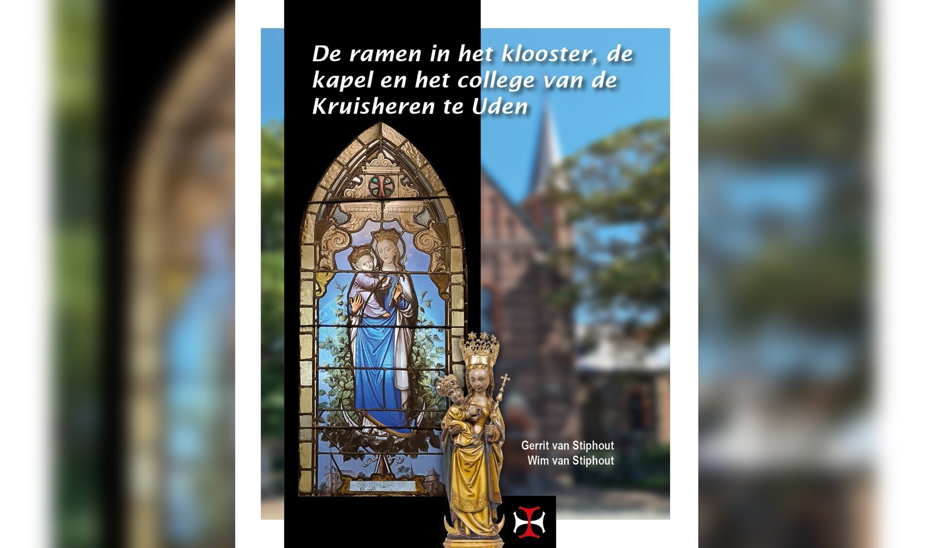 Op omslag van het boek prijken de twee oudste ramen van de Kruisherenkapel.