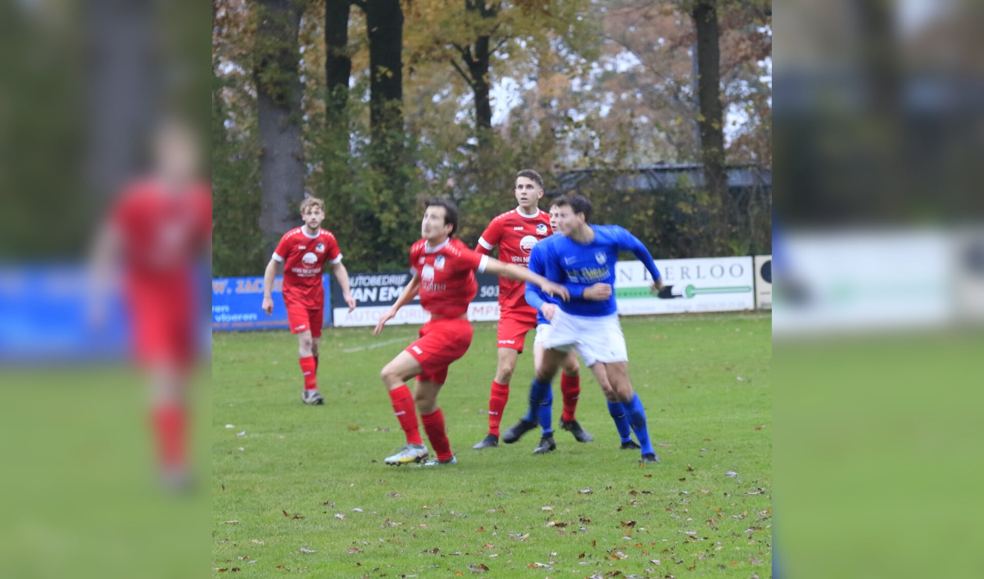 Olympia'18 in het rood speelde met 0-0 gelijk tegen VV Heeswijk. 