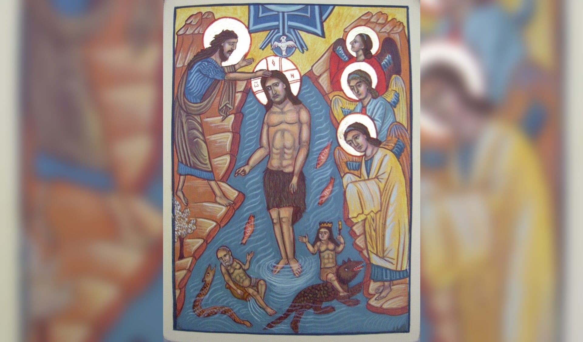 Icoon de Doop van Jezus in de Jordaan
Geschilderd door Liesbeth Smulders uit St. Anthonis

