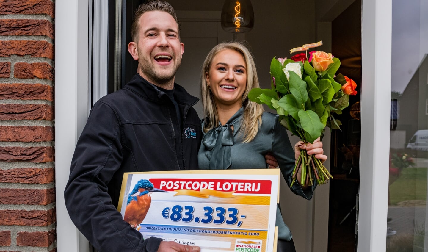 Giel en Marly winnen 83.333 euro bij de Postcode Loterij.