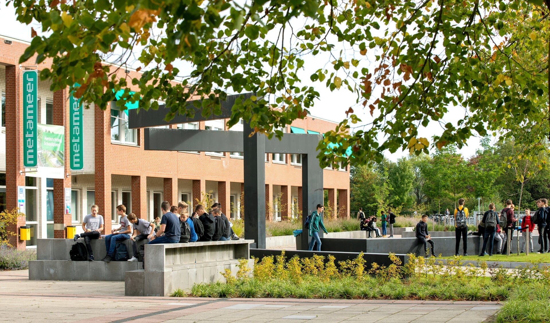 Het schoolplein van Metameer in Stevensbeek.