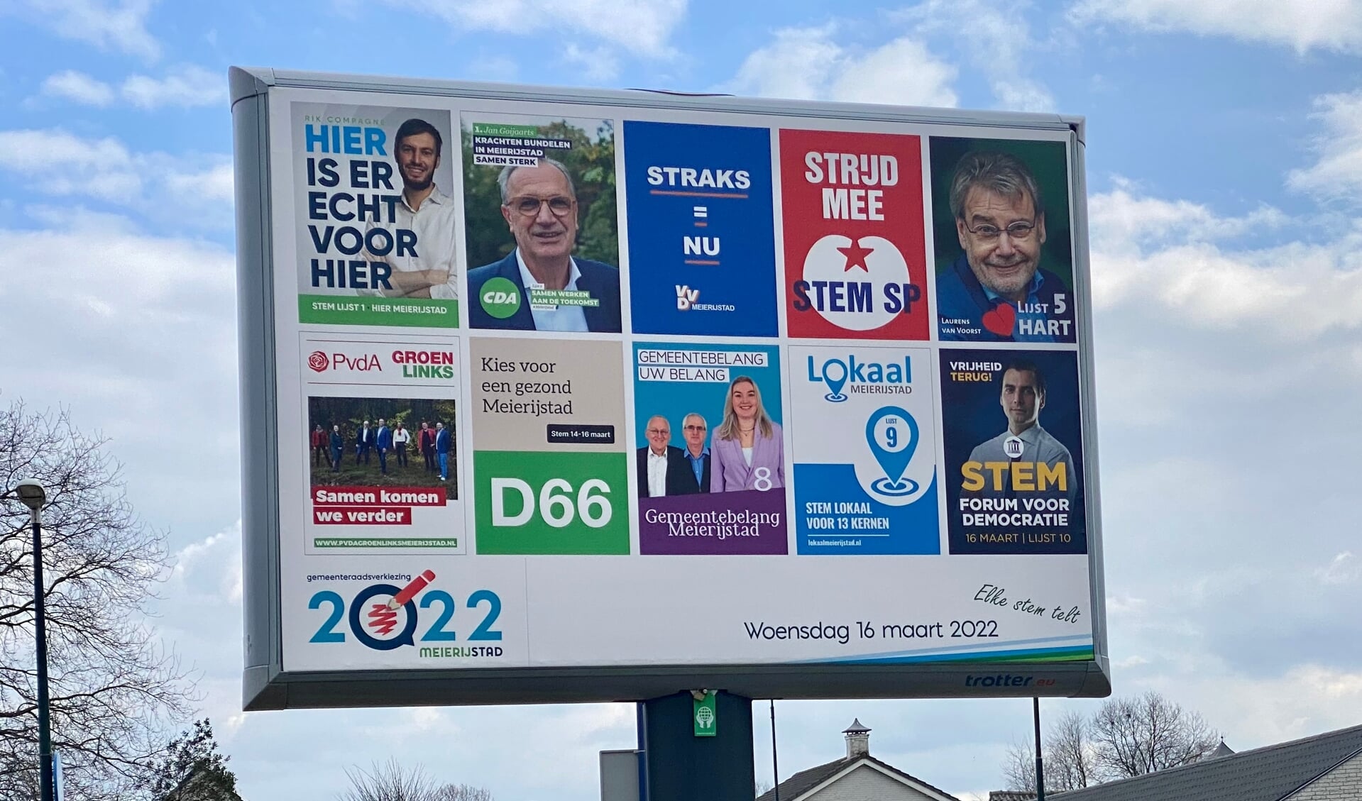 Er doen tien partijen mee aan de gemeenteraadsverkiezingen in Meierijstad.