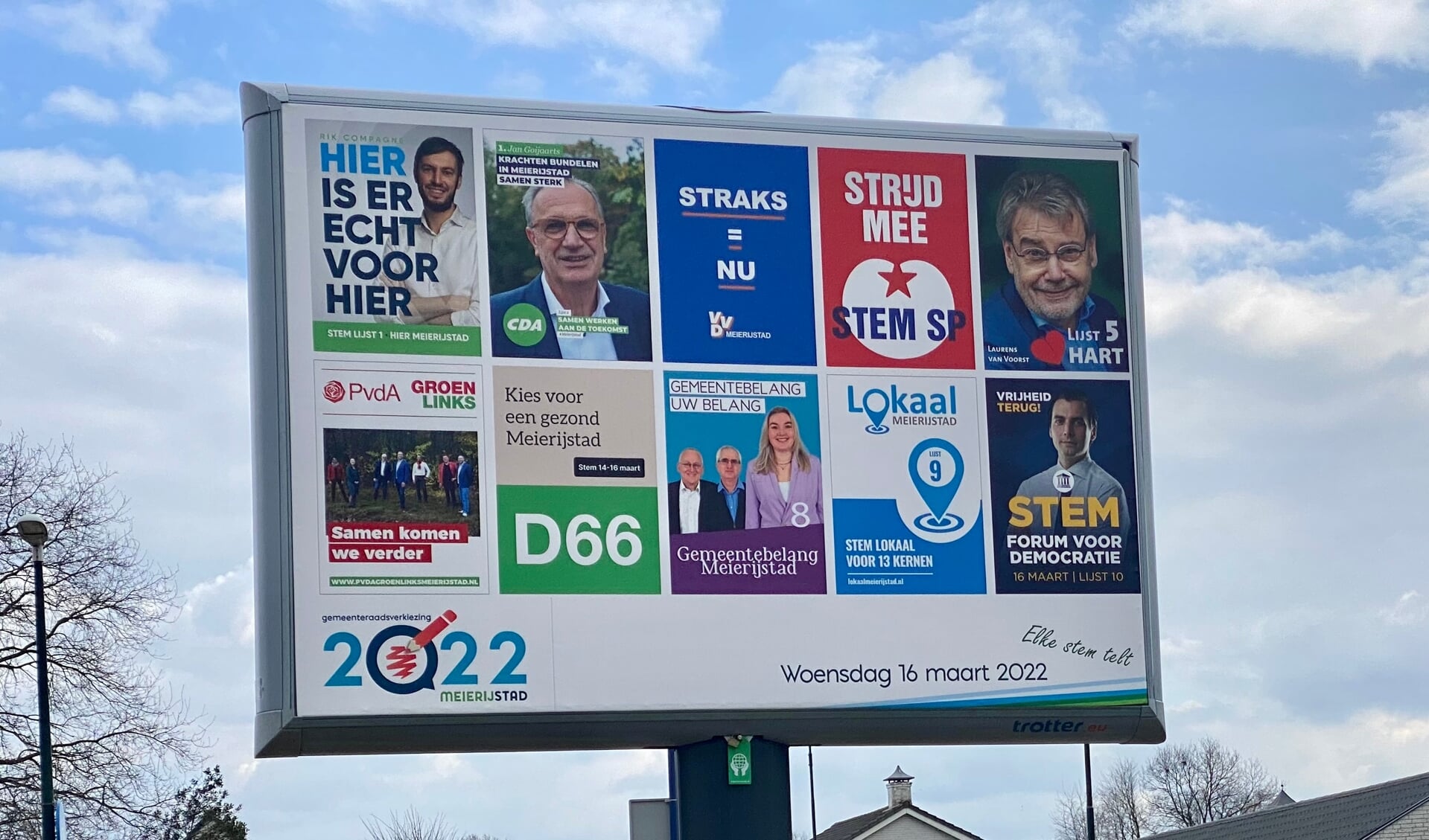 Er doen tien partijen mee aan de gemeenteraadsverkiezingen in Meierijstad.