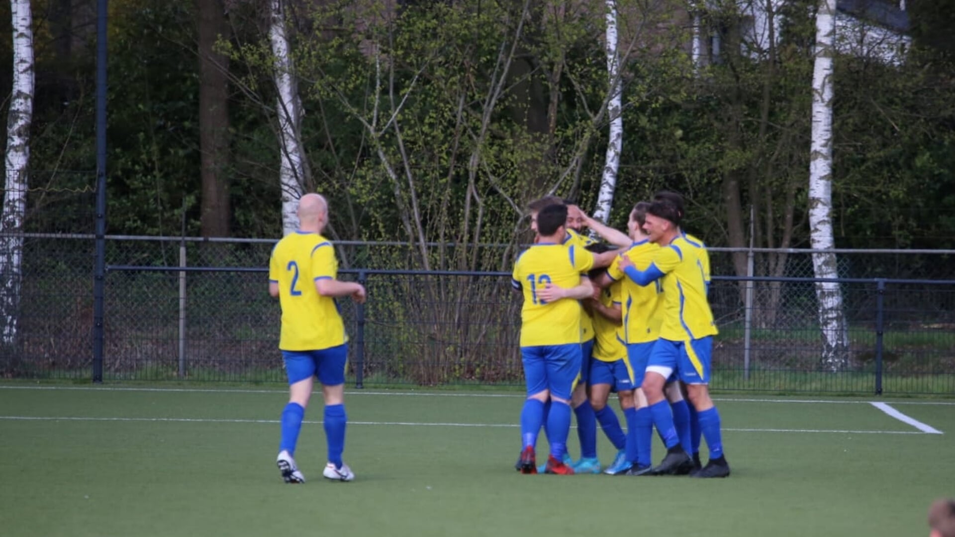 FC Uden viert een doelpunt