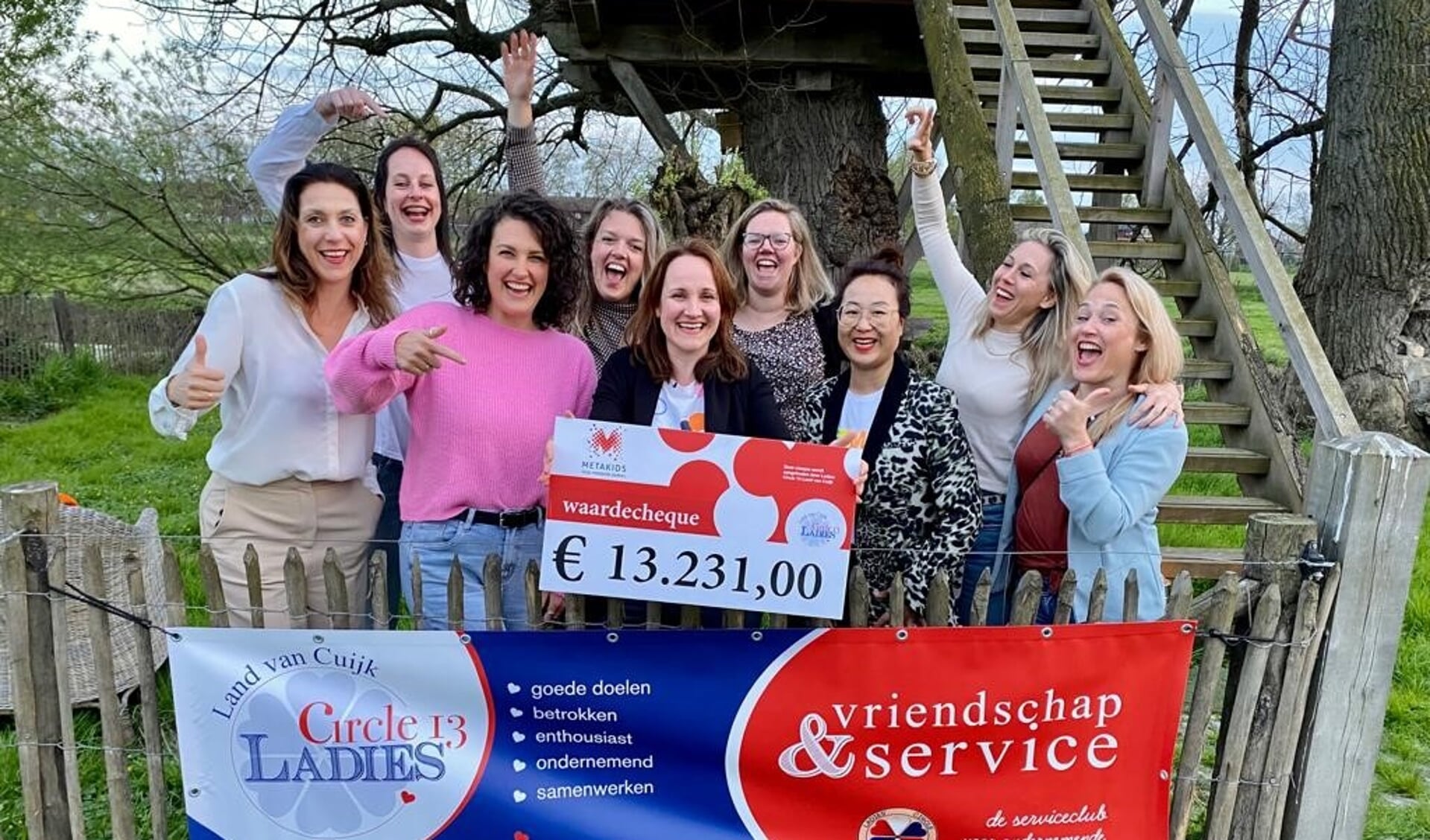 In het afgelopen jaar wist serviceclub Ladies’ Circle 13 Land van Cuijk een mooi bedrag bij elkaar te brengen voor Stichting Metakids.