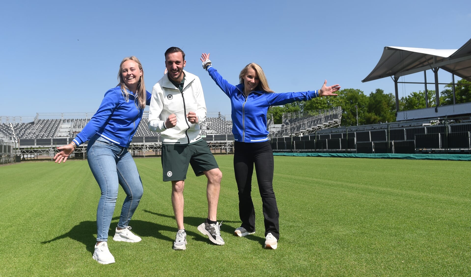 Anne Dorrestijn, Paul Veraa en Lauren Eickholt kunnen niet wachten tot de Libéma Open 2022 op het terrein van het Autotron in Rosmalen weer van start gaat. 