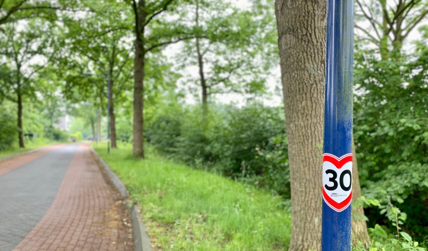 Ook op het stuk tussen het Middegaal en de parkeerplaats van Geel-Zwart/Zwijsen College wordt vaak te hard gereden.