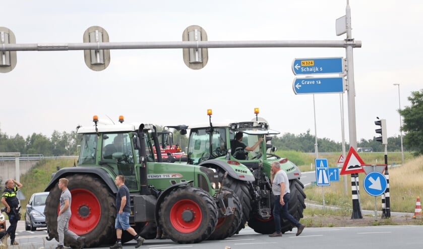 Boerenprotest bij Paalgraven. (Foto: Marco van den Broek)  