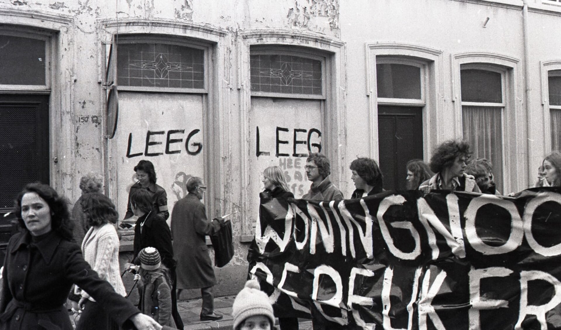 Protest van krakers in Den Bosch. Uit de collectie van het BHIC, 1954-1-000011.