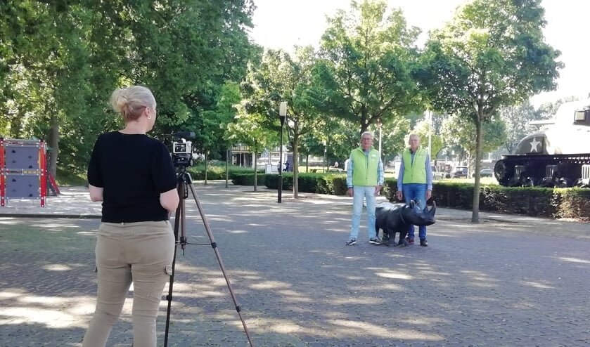 In Overloon worden er filmopnames gemaakt van de groeters.