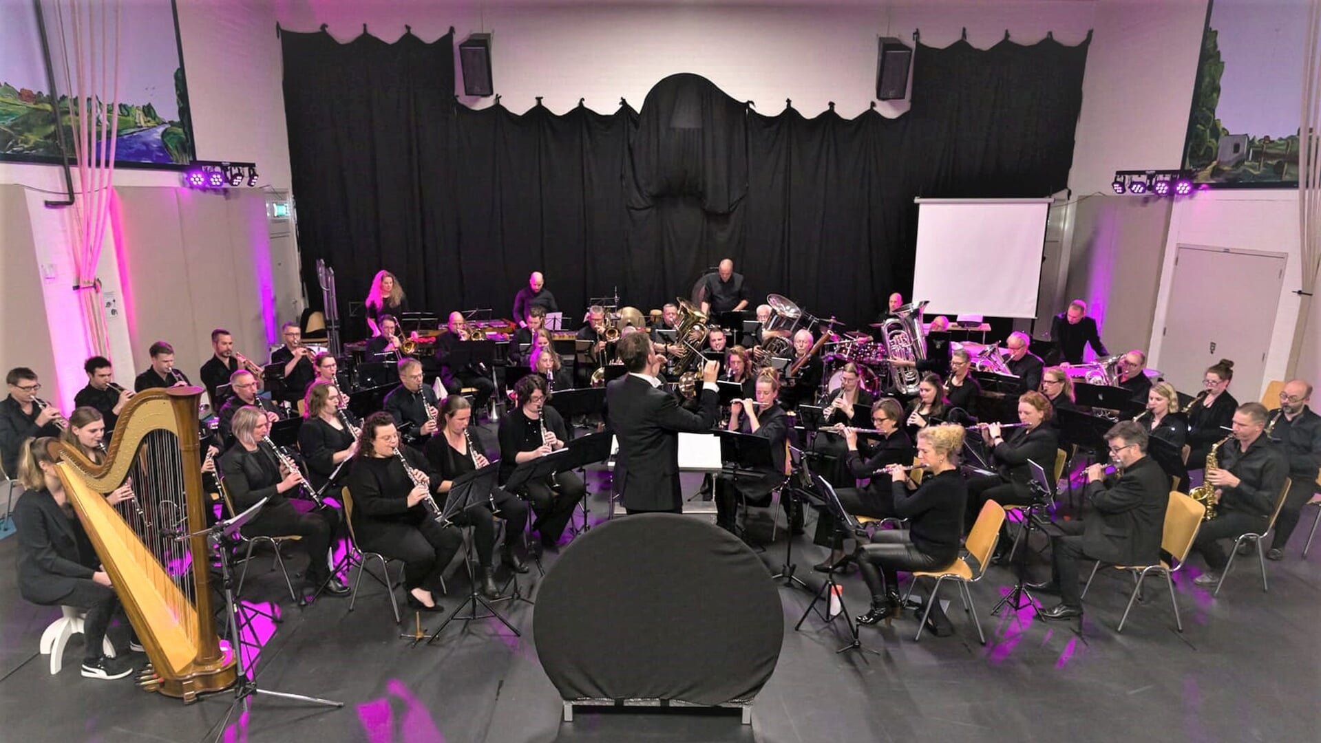 Het Regio-orkest in concert onder leiding van dirigent Bart van Zutven. (foto: Niels Wouda)