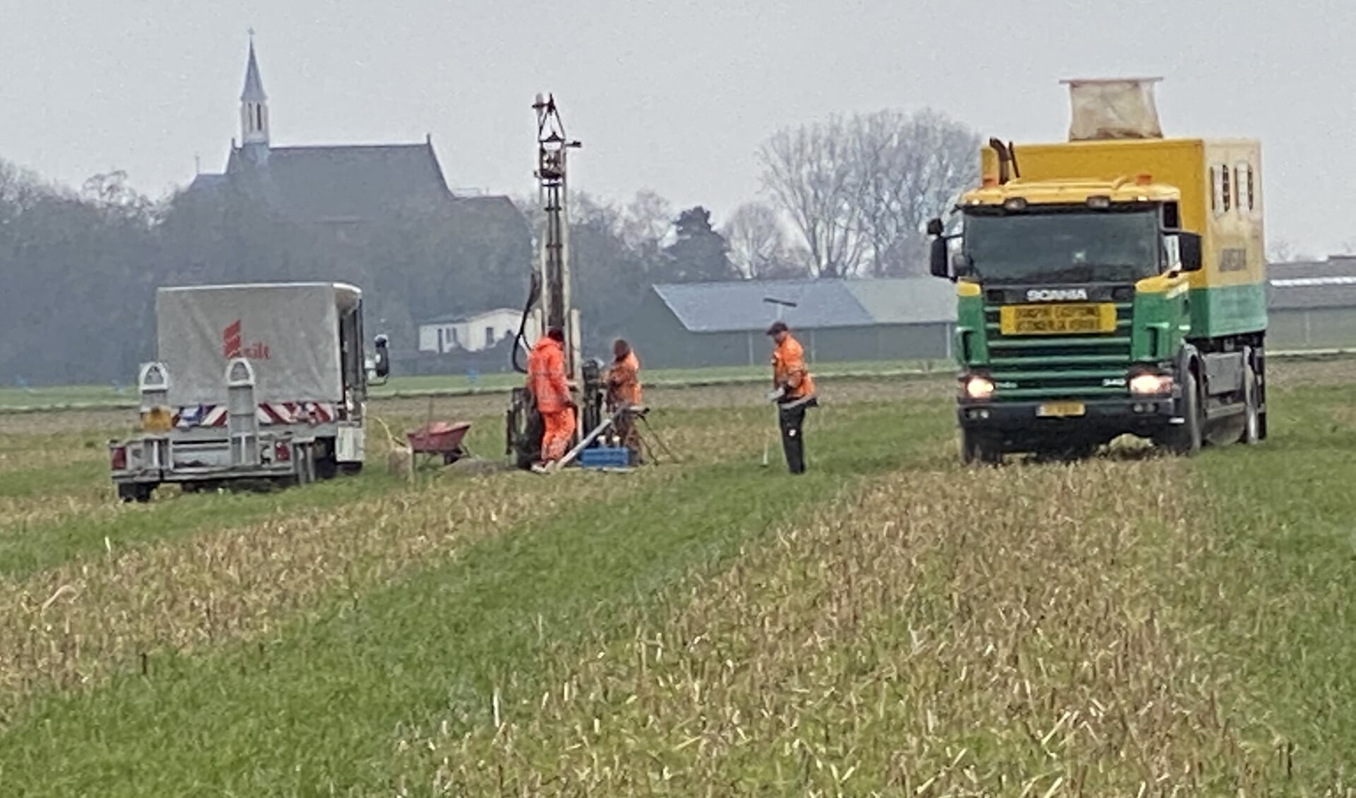 In het gebied tussen Bredeweg en Goorseweg werd onlangs grondonderzoek gedaan. 