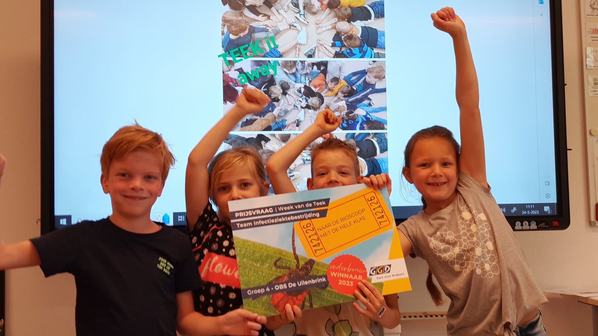 Onderbouw winnaar groep 4 OBS De Uilenbrink.