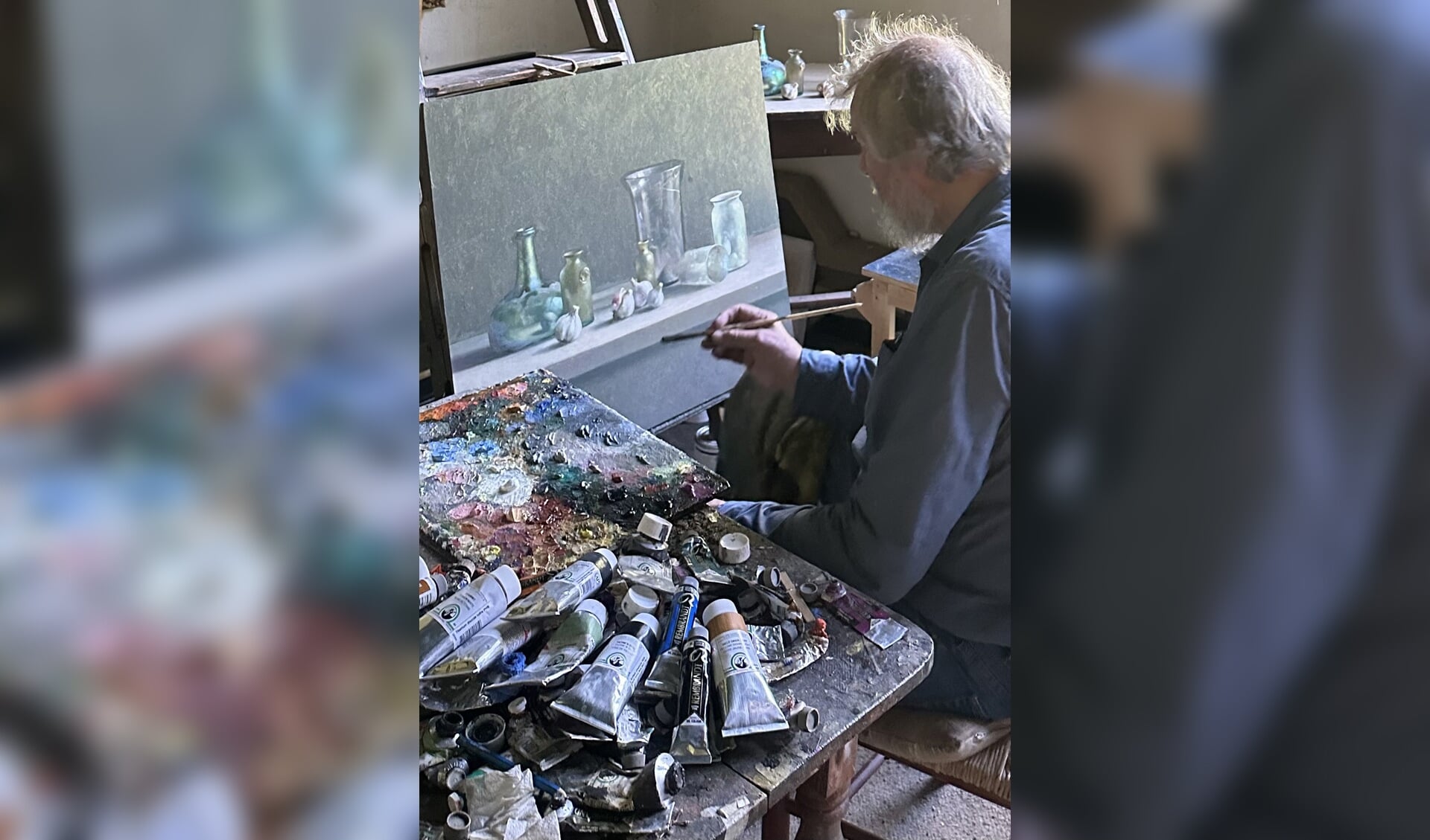 Henk Helmantel in atelier