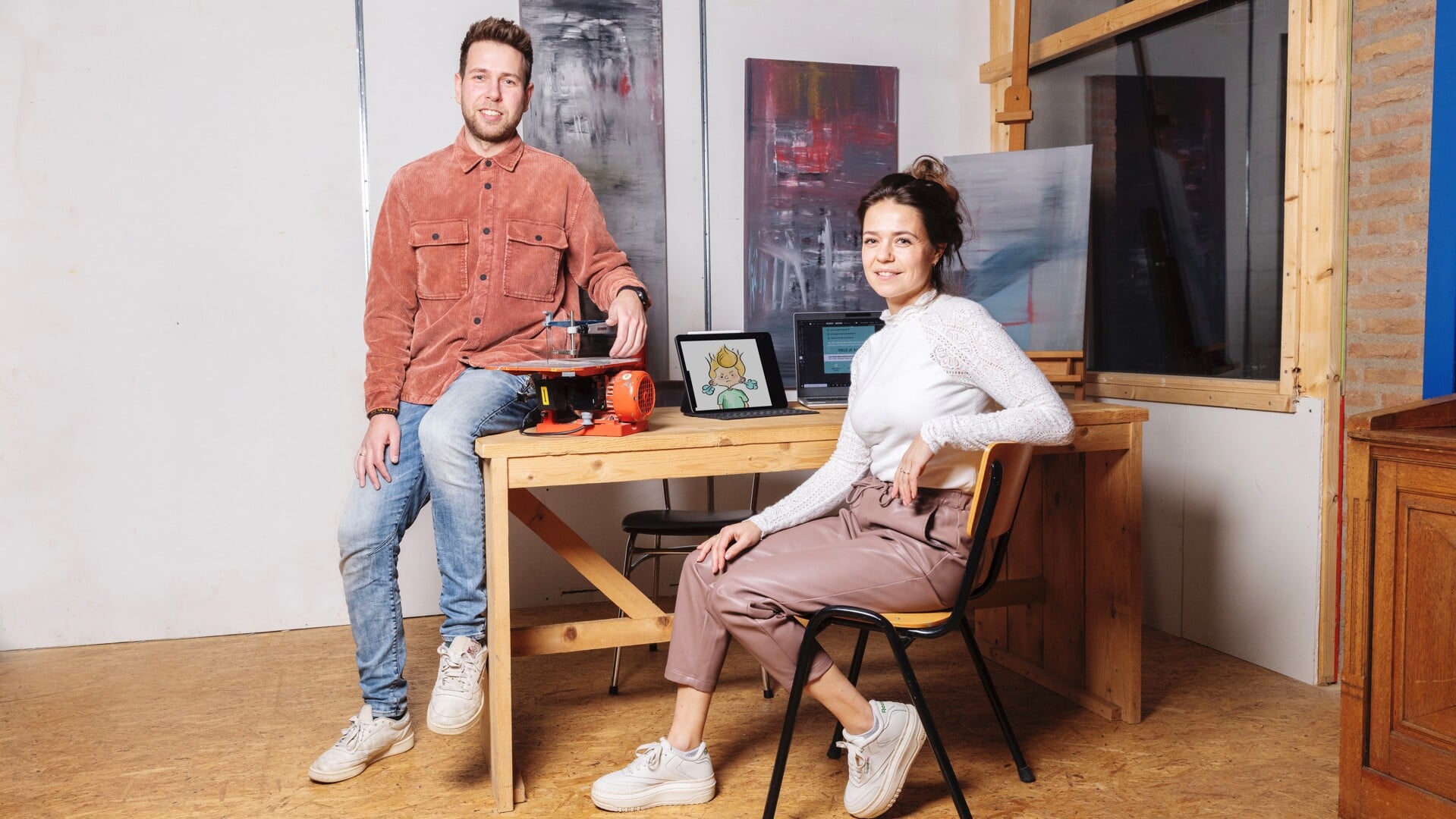 Begin januari 2024 zijn Nick en Mirjam Ceelen gestart met hun technische en creatieve jeugdwerkplaats KomVorm!