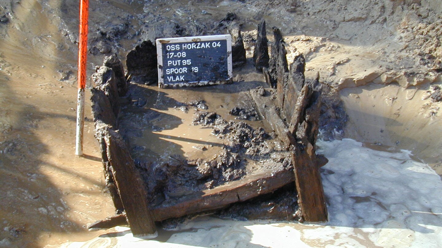 Een vondst uit de Horzak: een houten waterput.