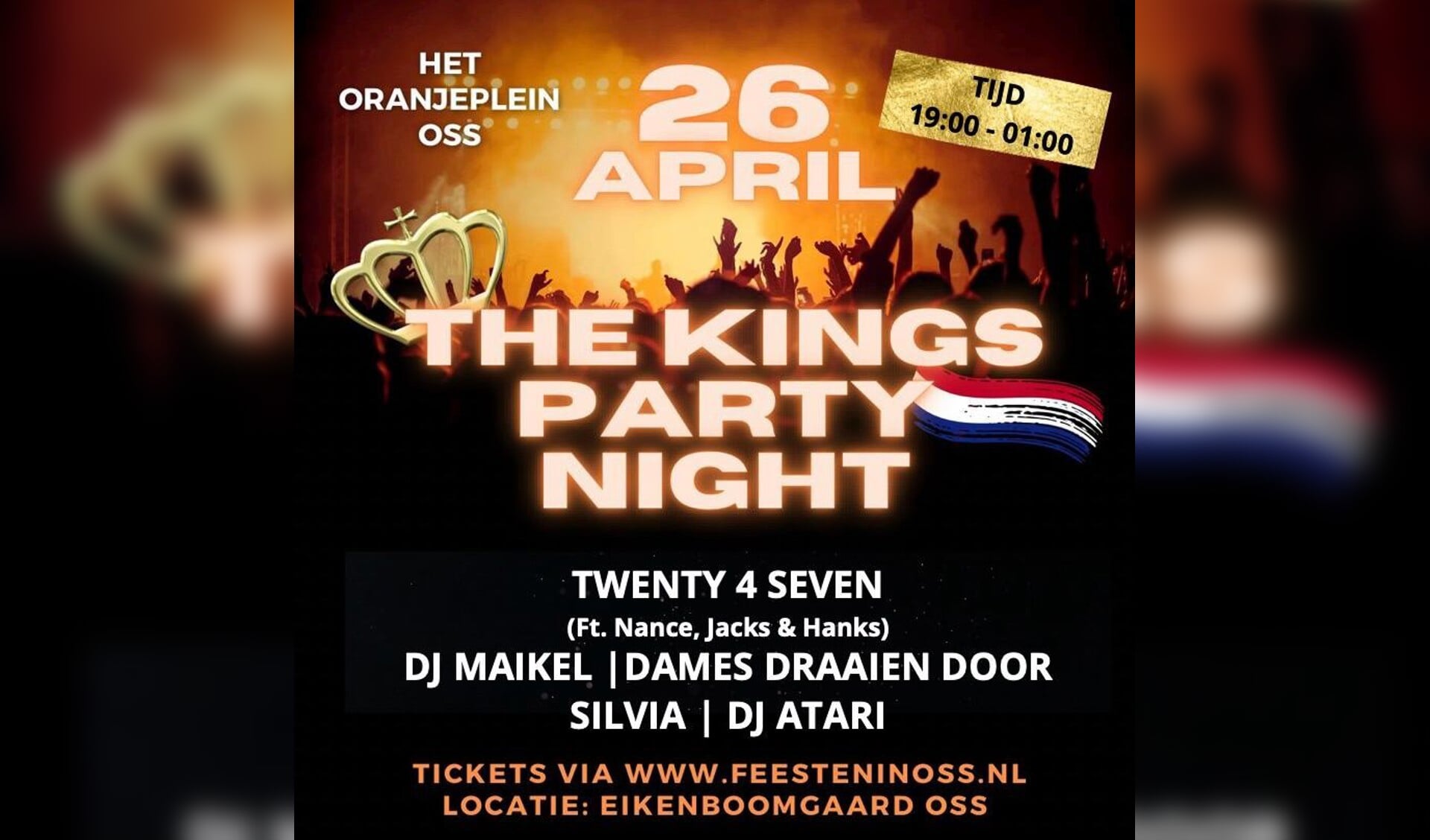 Kings Party Night op het Oranjeplein in Oss.