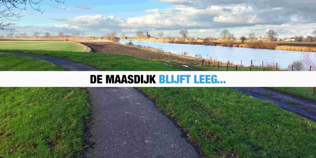 Grote teleurstelling bij de organisatie en ook bij de deelnemers, maar de Maasdijk blijft leeg zaterdag.