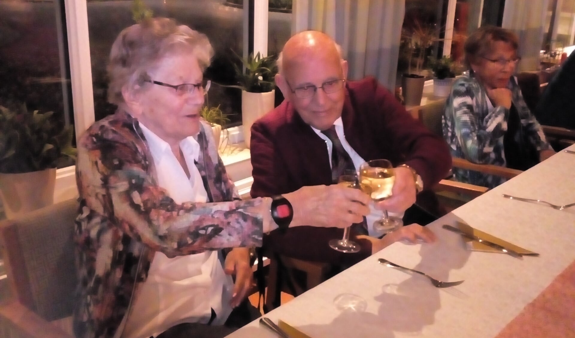Hans en Riet van Leeuwen tijdens Vallentgoeds toost op het nieuwe jaar 2020.