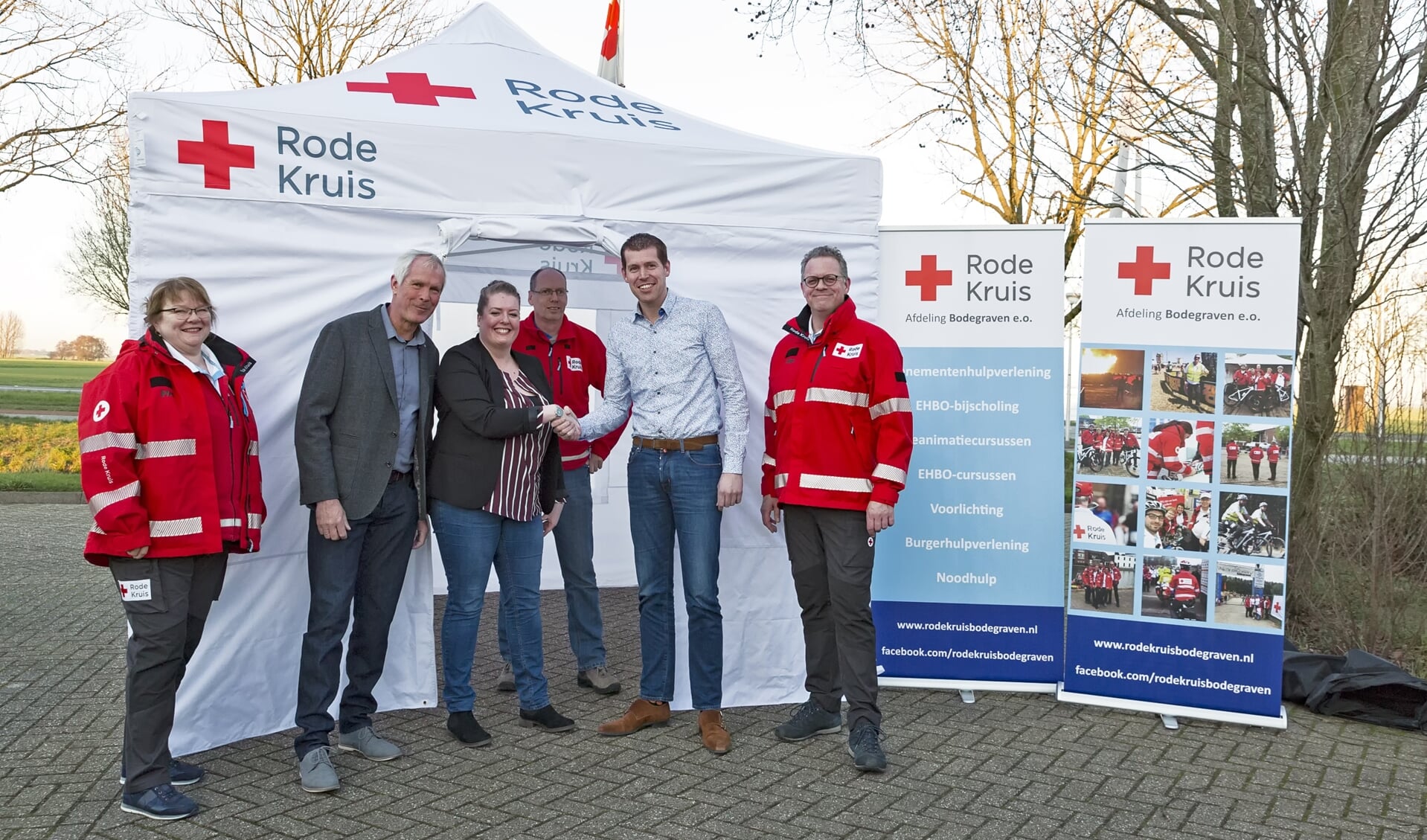 Rode Kruis blij met nieuwe EHBO- tent