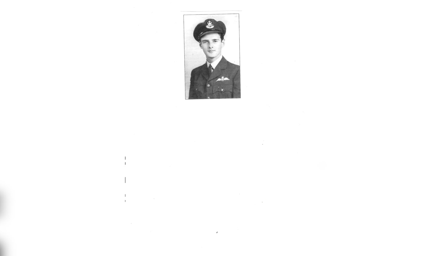 Piloot R.L. Lewis, neergestort in Reeuwijk.