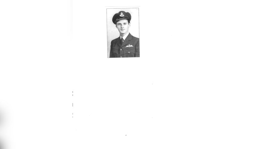 Piloot R.L. Lewis, neergestort in Reeuwijk.