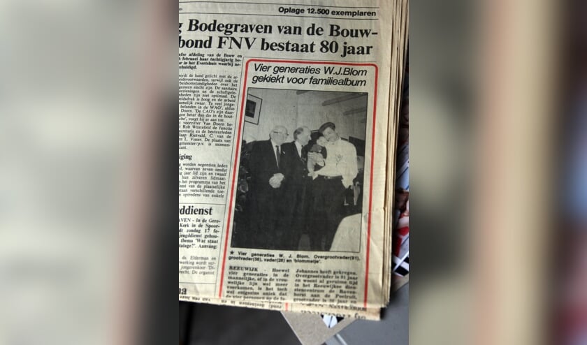 30 jaar geleden stond de familie Blom ook in de krant.