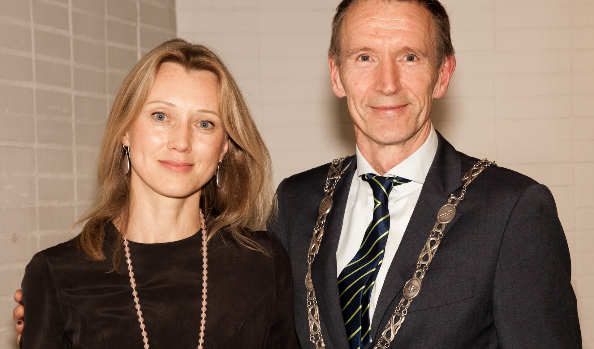 Waarnemend burgemeester Erik van Heijningen en echtgenote Daria.