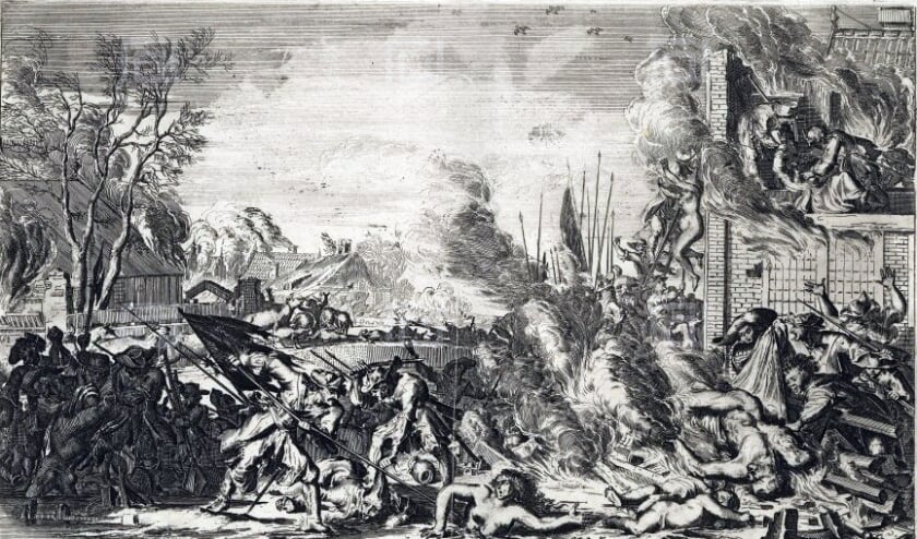 De verwoesting van Bodegraven door het Franse leger.  
