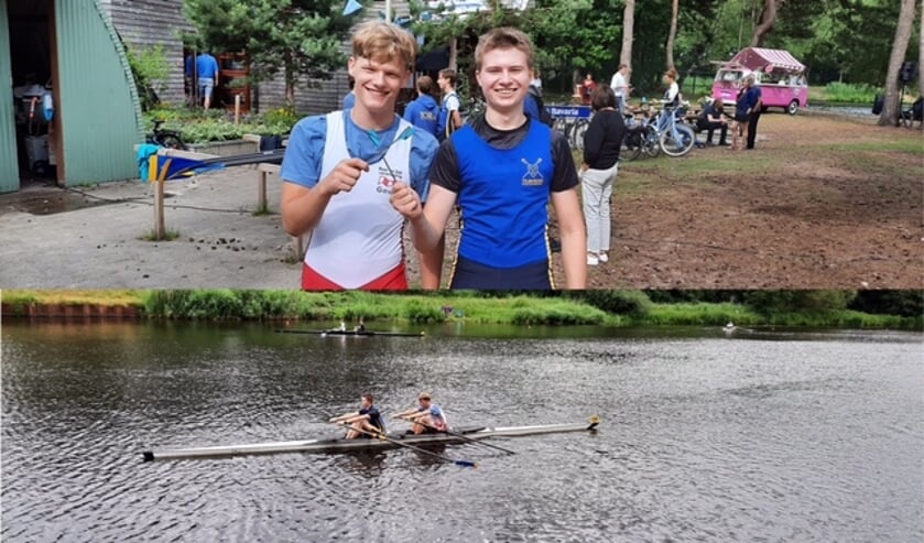 Daniil Vyshnevyi (links) en Denis Kshivanskiy. Beeld: Goudse Roei- en Zeilvereniging