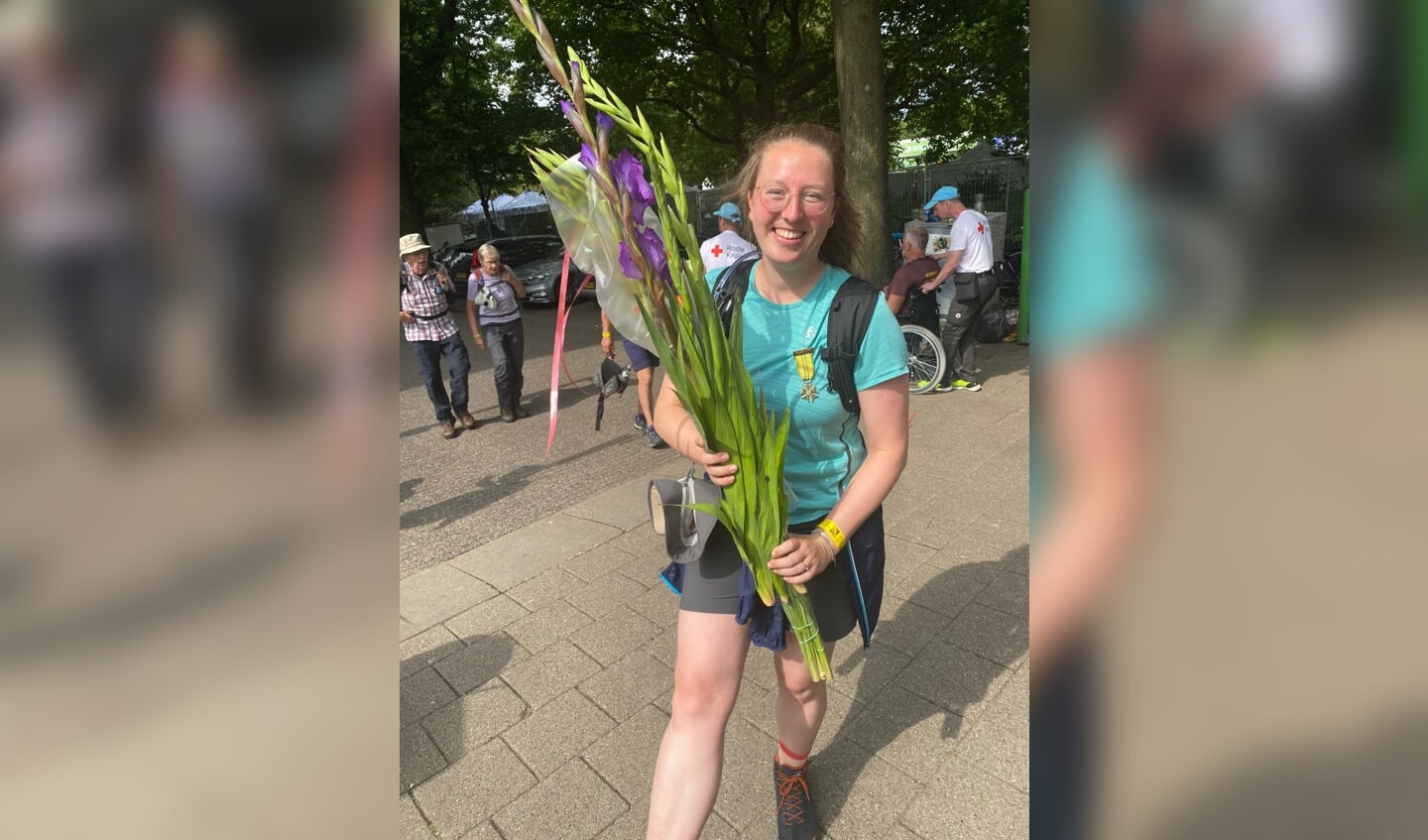 Eline Plak op de Via Gladiola. Beeld: Emma Plak