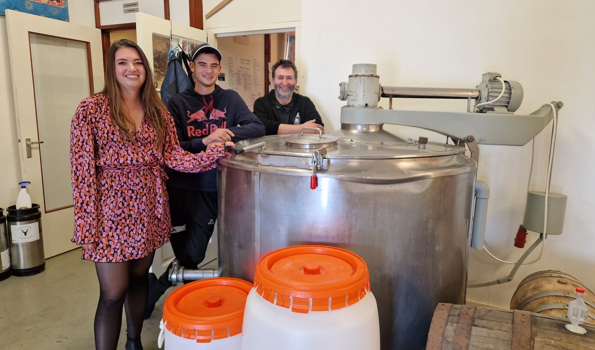 Luna, Joaquin en Rubens van Brouwerij Reeuwijk. Beeld: Esther Koopman