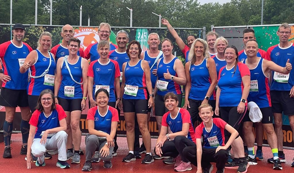 De hardlopers die mee hebben gedaan aan de Ekiden. Beeld: Sportclub Reeuwijk