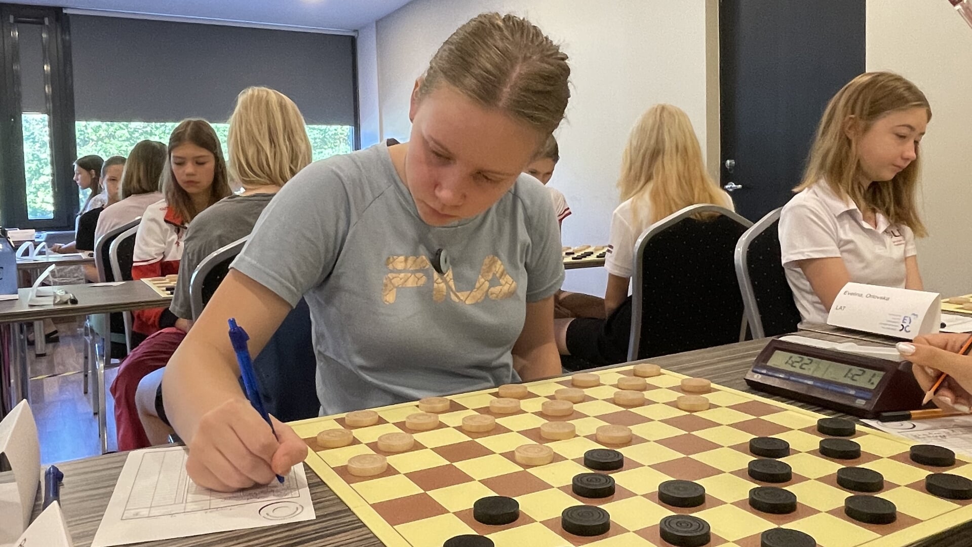 Indy Schouten in opperste concentratie.