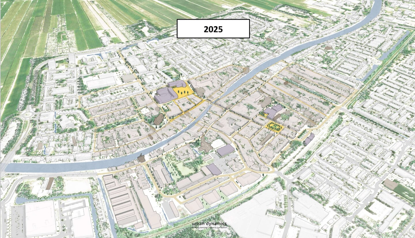 Een toekomstbeeld van Bodegraven-Centrum in 2025.