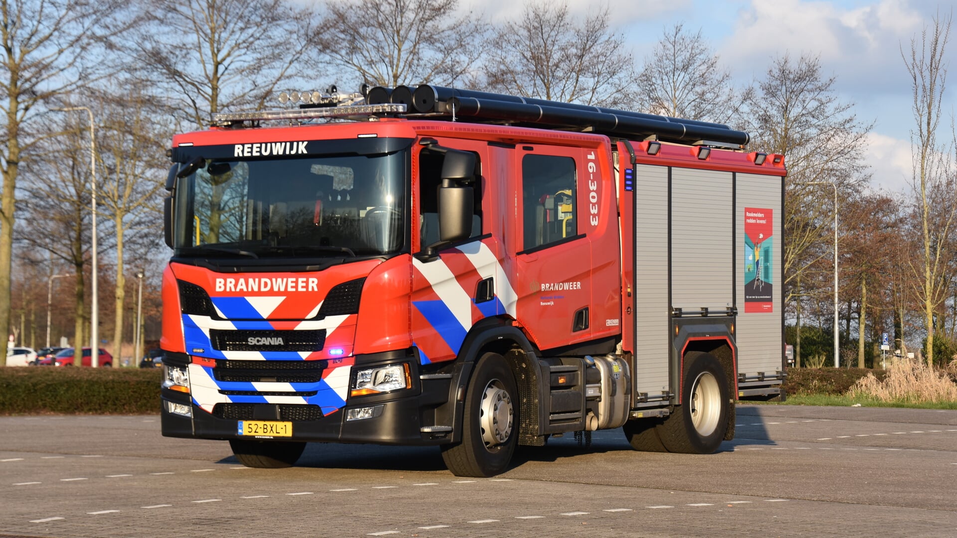 De nieuwe tankauto van het brandweerkorps Reeuwijk-Brug.