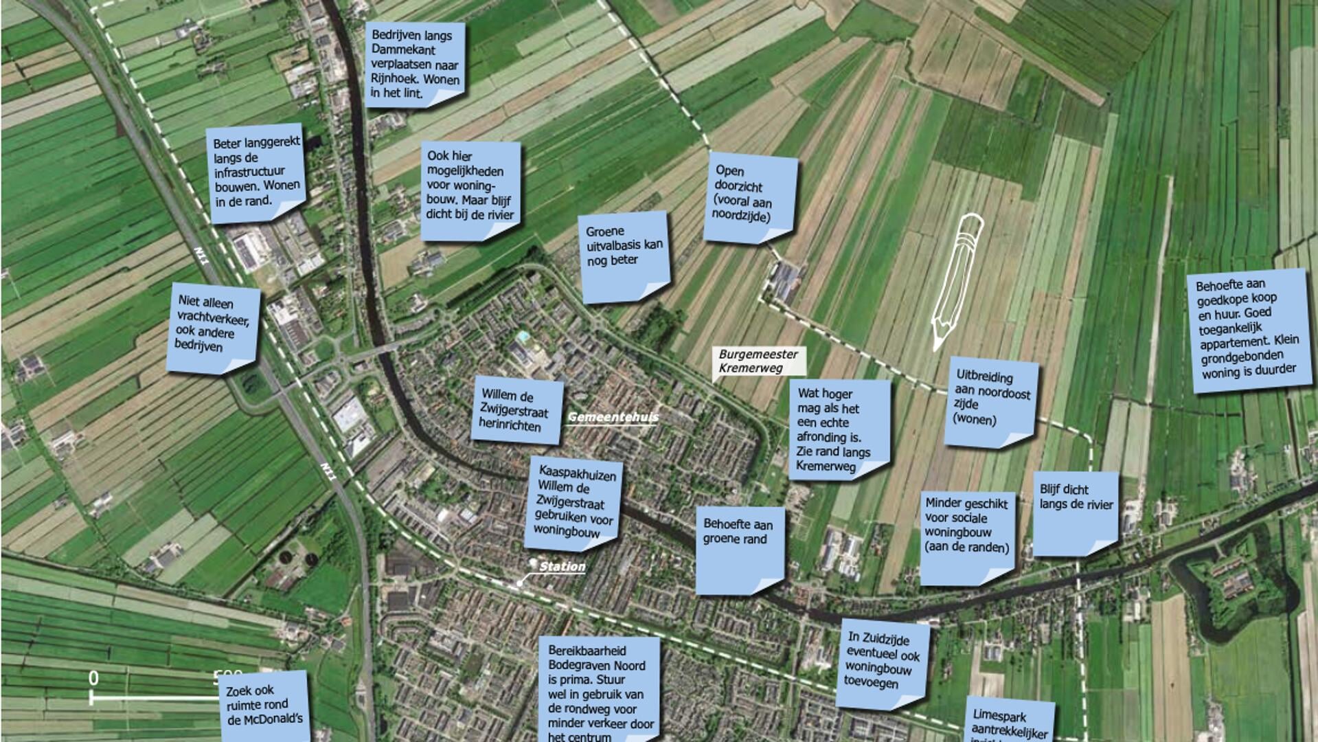 Ideeën voor de Bodegraafse Oude Rijnzone, hier op het gebied van fijn wonen en werken.