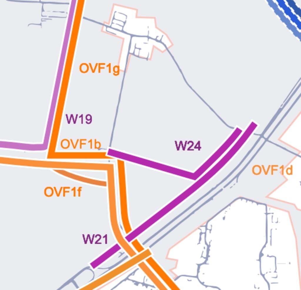 Detail van de kaart met alle mogelijke maatregelingen met de W24 en W21.