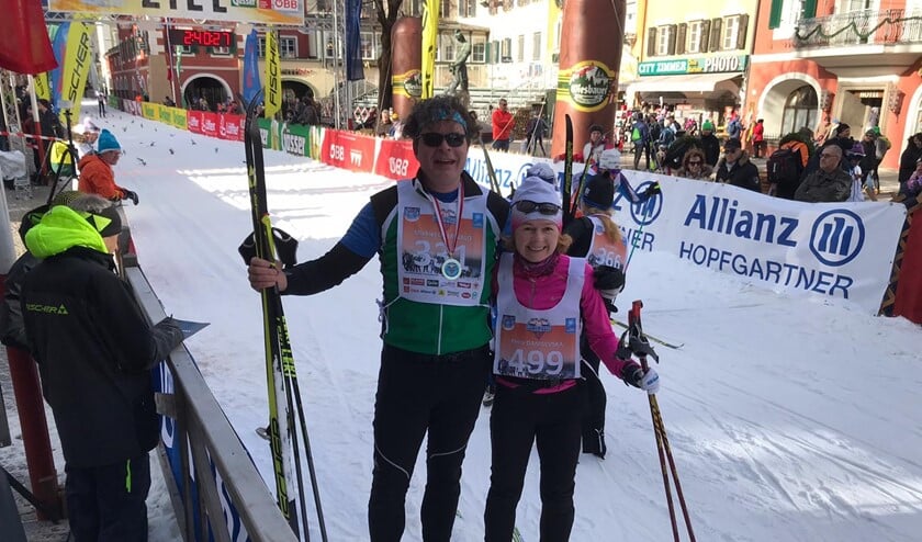 Petra en Michiel bij de finish. (Foto: PR)