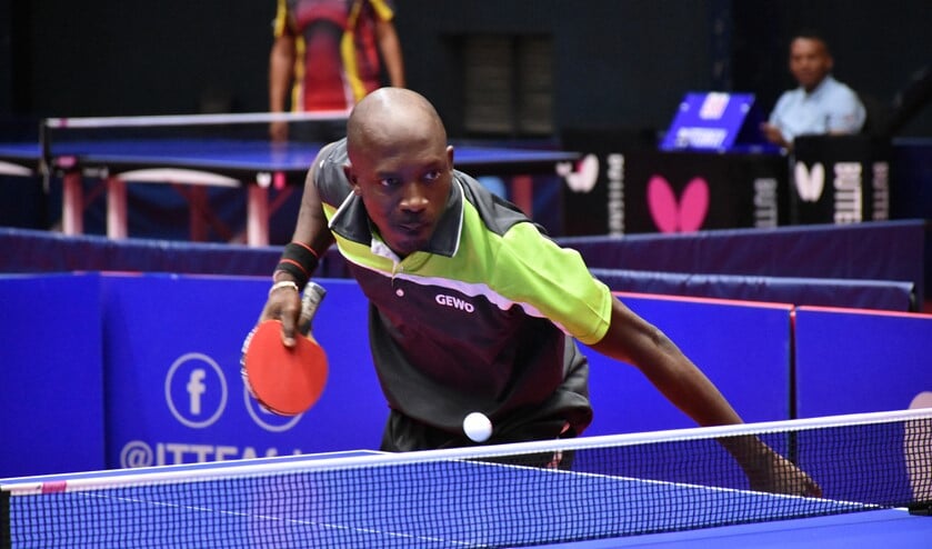 <p>Nieuwe aanwinst Segun Toriola in actie. (Foto: ITTF)</p>