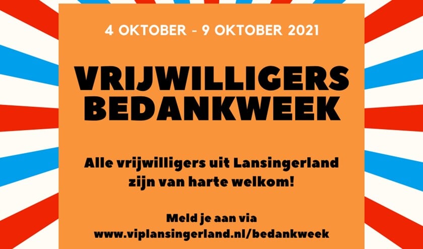 <p>In de Vrijwilligers Bedankweek worden vrijwilligers in het zonnetje gezet. (Foto: PR)</p>