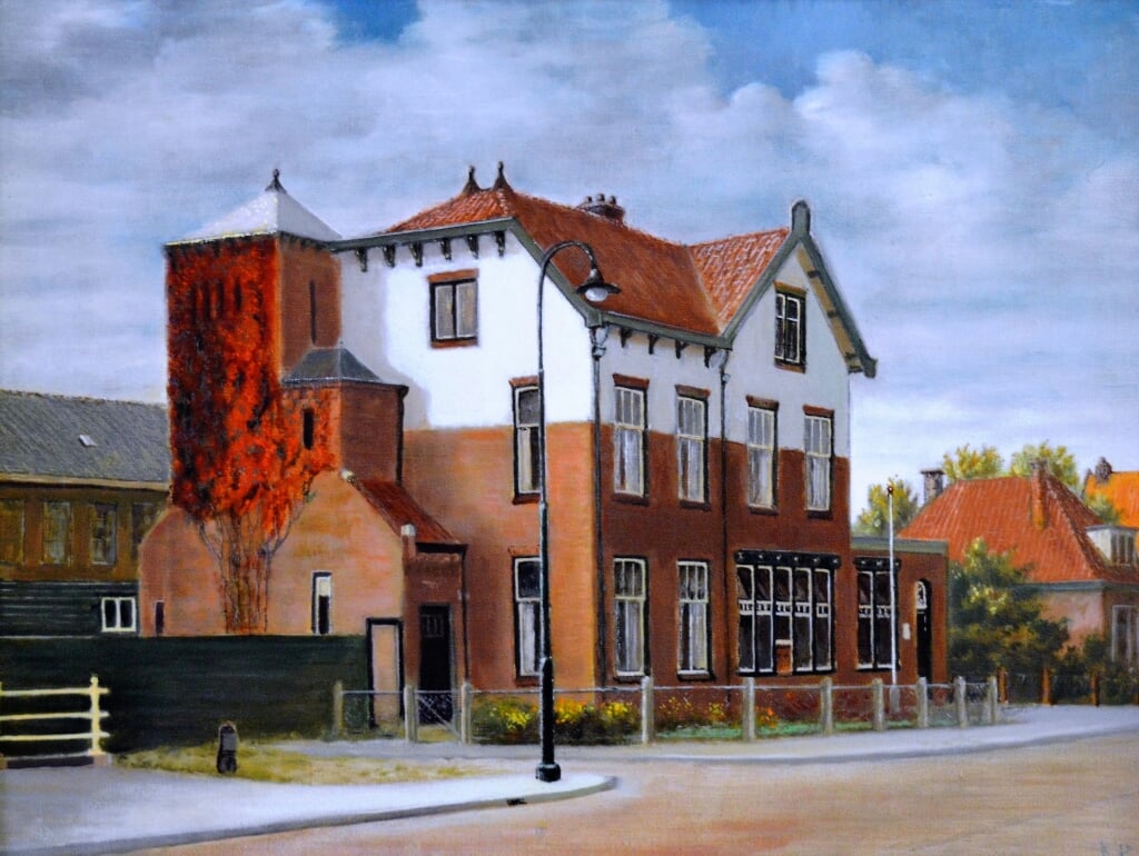 't Postkentoor 1912-1975 Statenweg sirka 1960 40 x 60 op linnen skilderd 