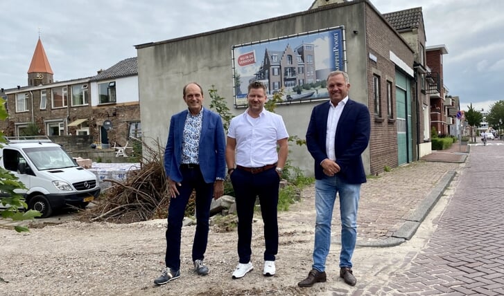 De Willeskopperpoort, het zou zo mooi kunnen zijn, menen ondernemers Wim van den Pol (links), Eelco Veltman (midden), en Harry van Zandwijk (rechts)