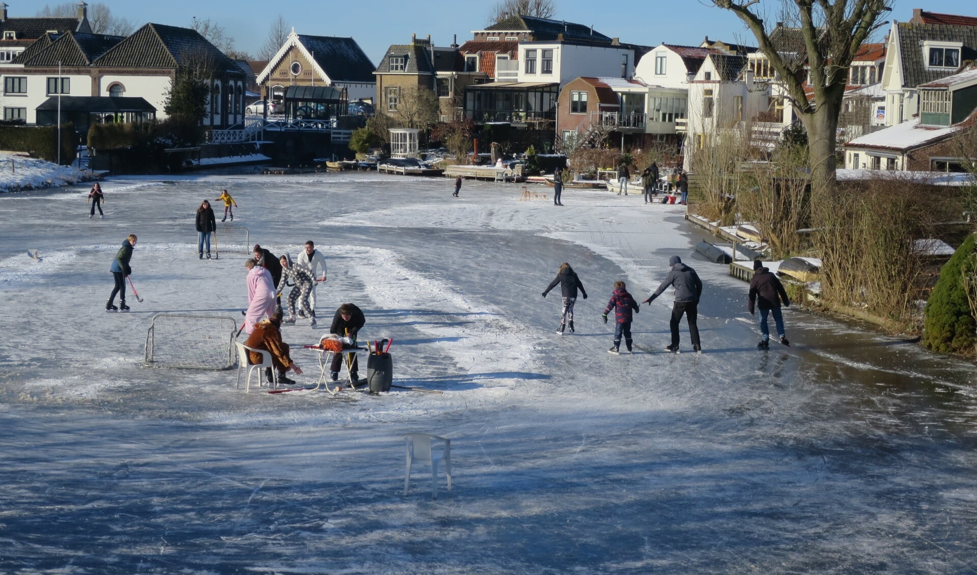 Schaatsen en spelen op de Boezem.