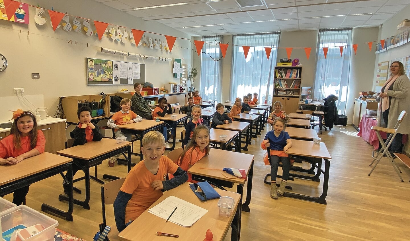 Groep 3 van de Timotheus school in Linschoten had er zin in.