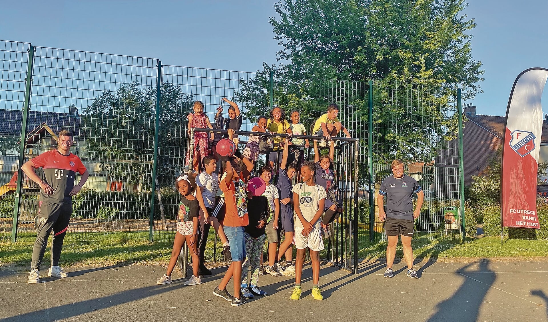 'FC Utrecht in de wijk' trok afgelopen maandag ruim 30 tot 35 kinderen.